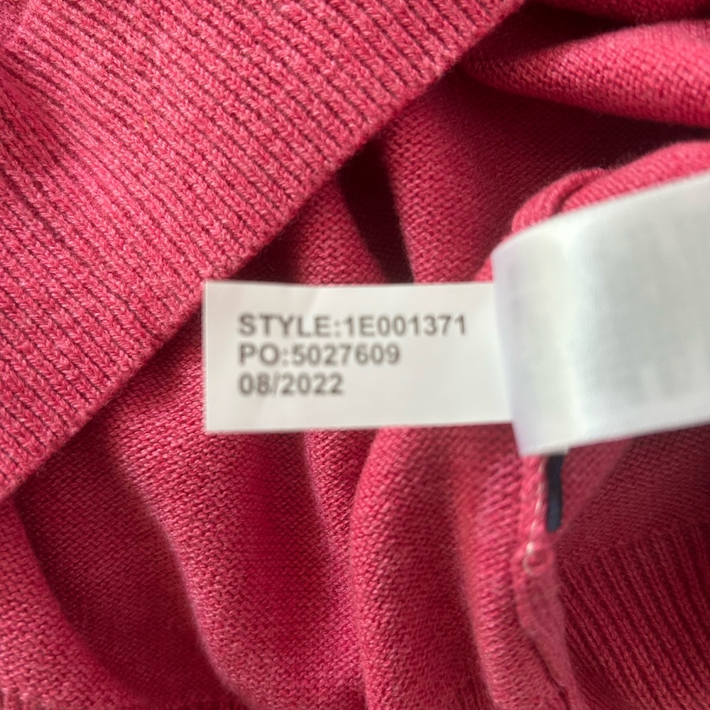NWOT Vineyard Vines Men's Size M Quarter Zip-Up Sweater in Deep Pink - Picture 13 of 13